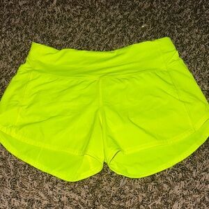 Women's Lululemon Neon Yellow Shorts